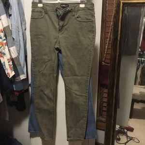 Express Mid-Rise Olive Green Ankle Jeggings /Jeans